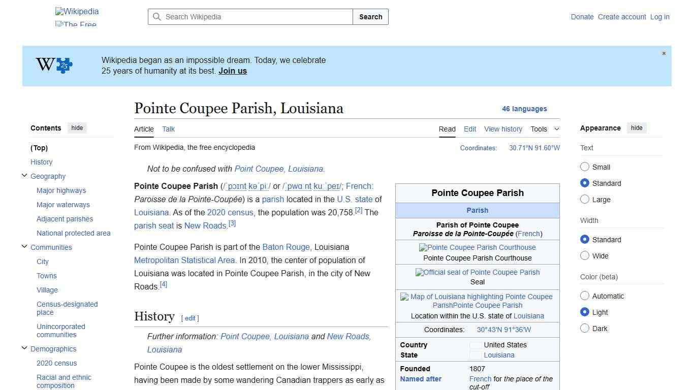 Pointe Coupee Parish, Louisiana - Wikipedia